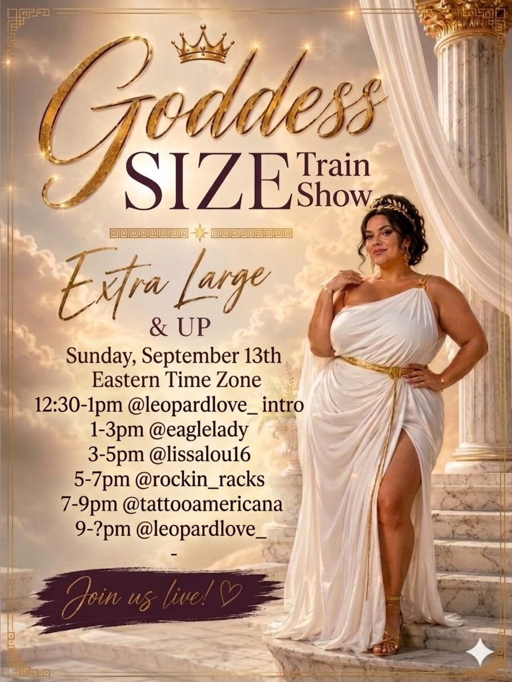 OCT Goddess size train show XL+ - Picture 1 of 6